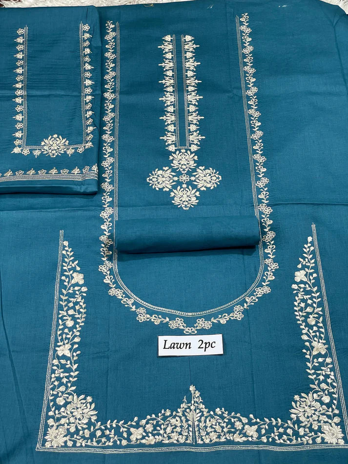 LAWN EMBROIDERY 2PC -ZINC